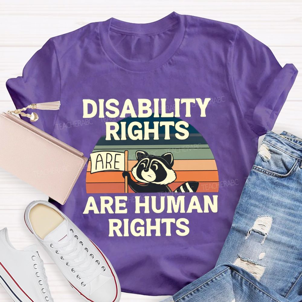 Disability Rights Are Human Rights Teacher T-shirt