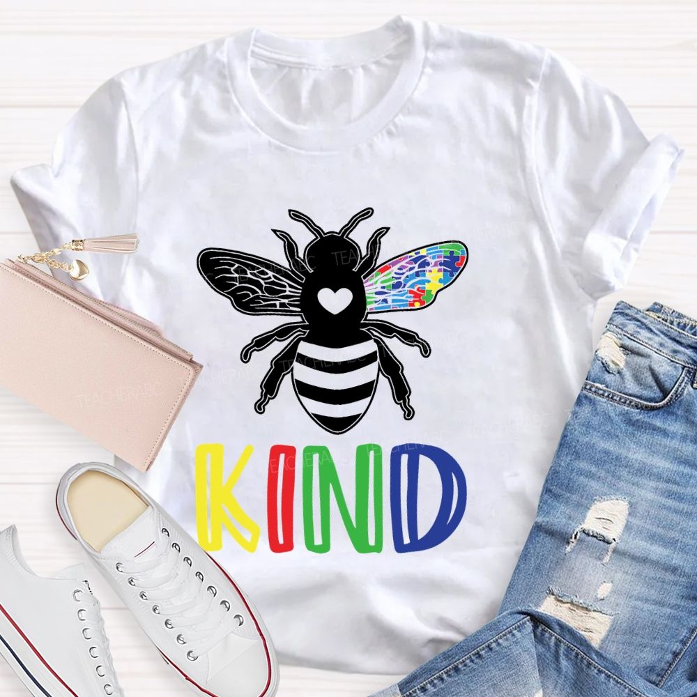Bee Kind Autism   Teacher T-shirt