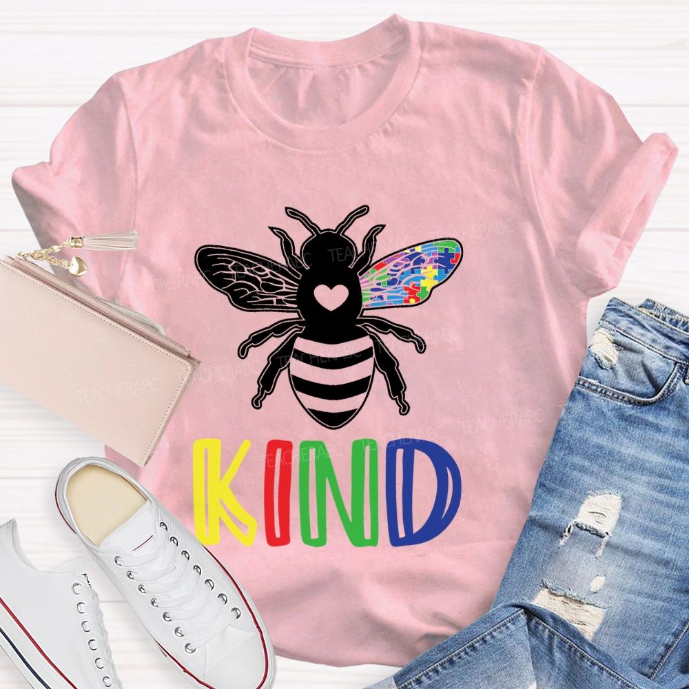 Bee Kind Autism   Teacher T-shirt