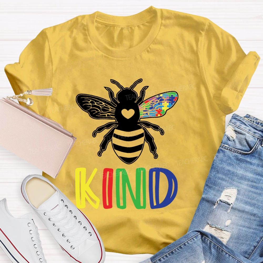 Bee Kind Autism   Teacher T-shirt