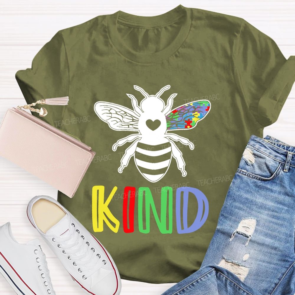 Bee Kind Autism   Teacher T-shirt
