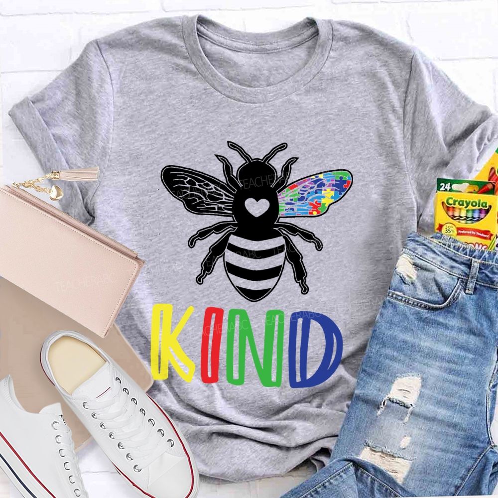 Bee Kind Autism   Teacher T-shirt