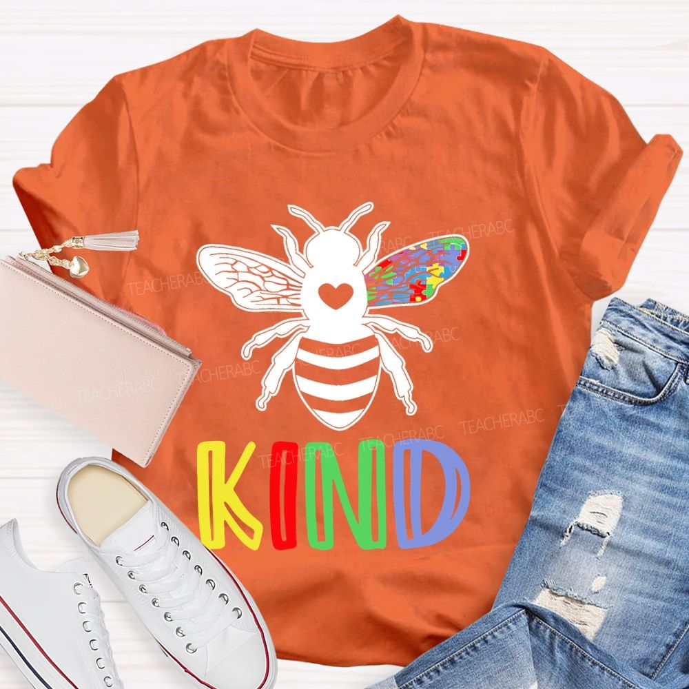 Bee Kind Autism   Teacher T-shirt