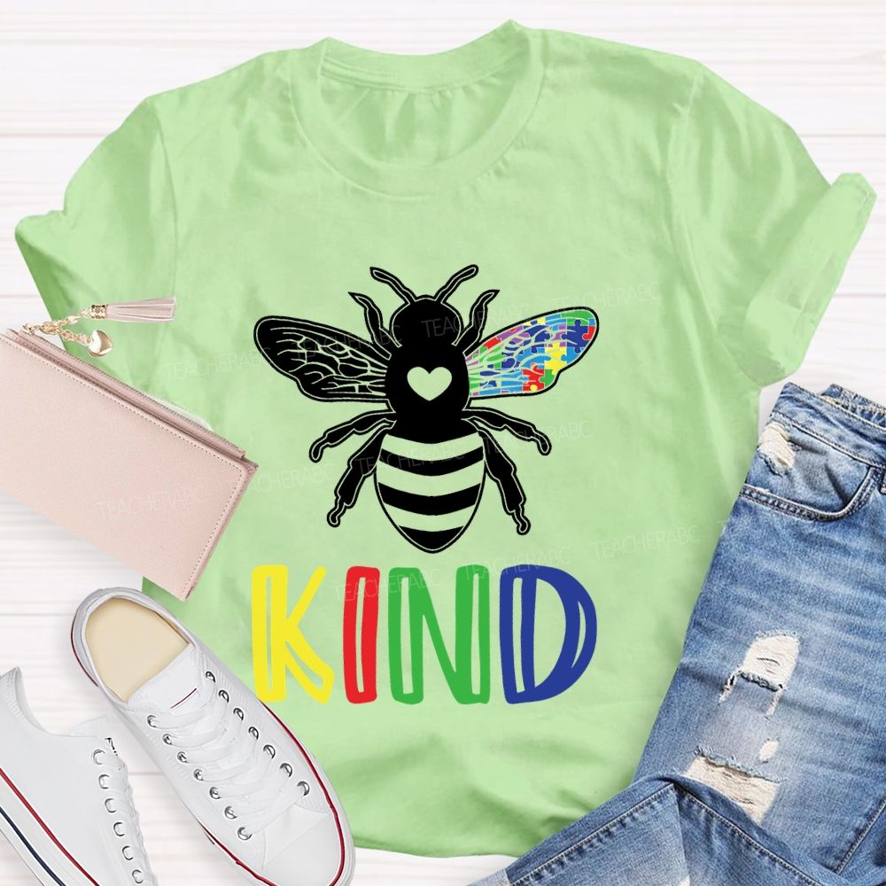 Bee Kind Autism   Teacher T-shirt