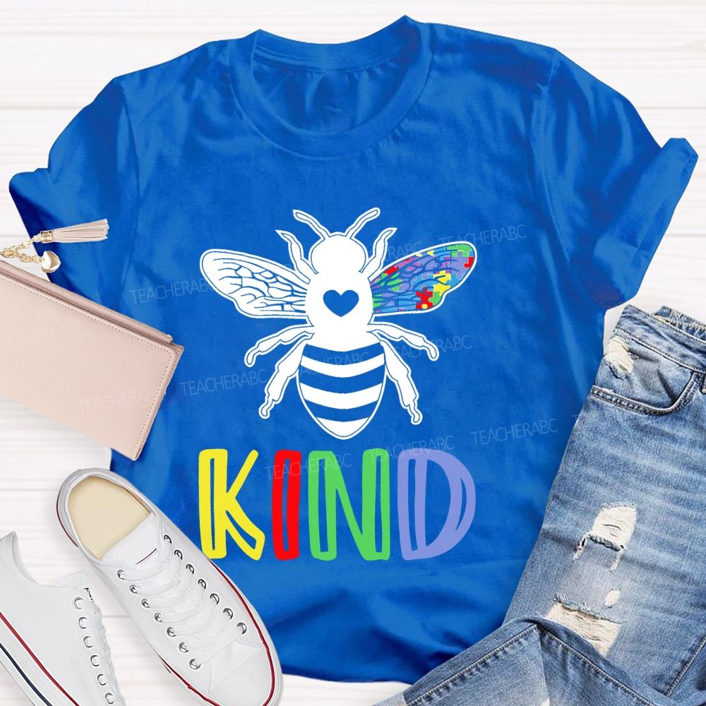 Bee Kind Autism   Teacher T-shirt