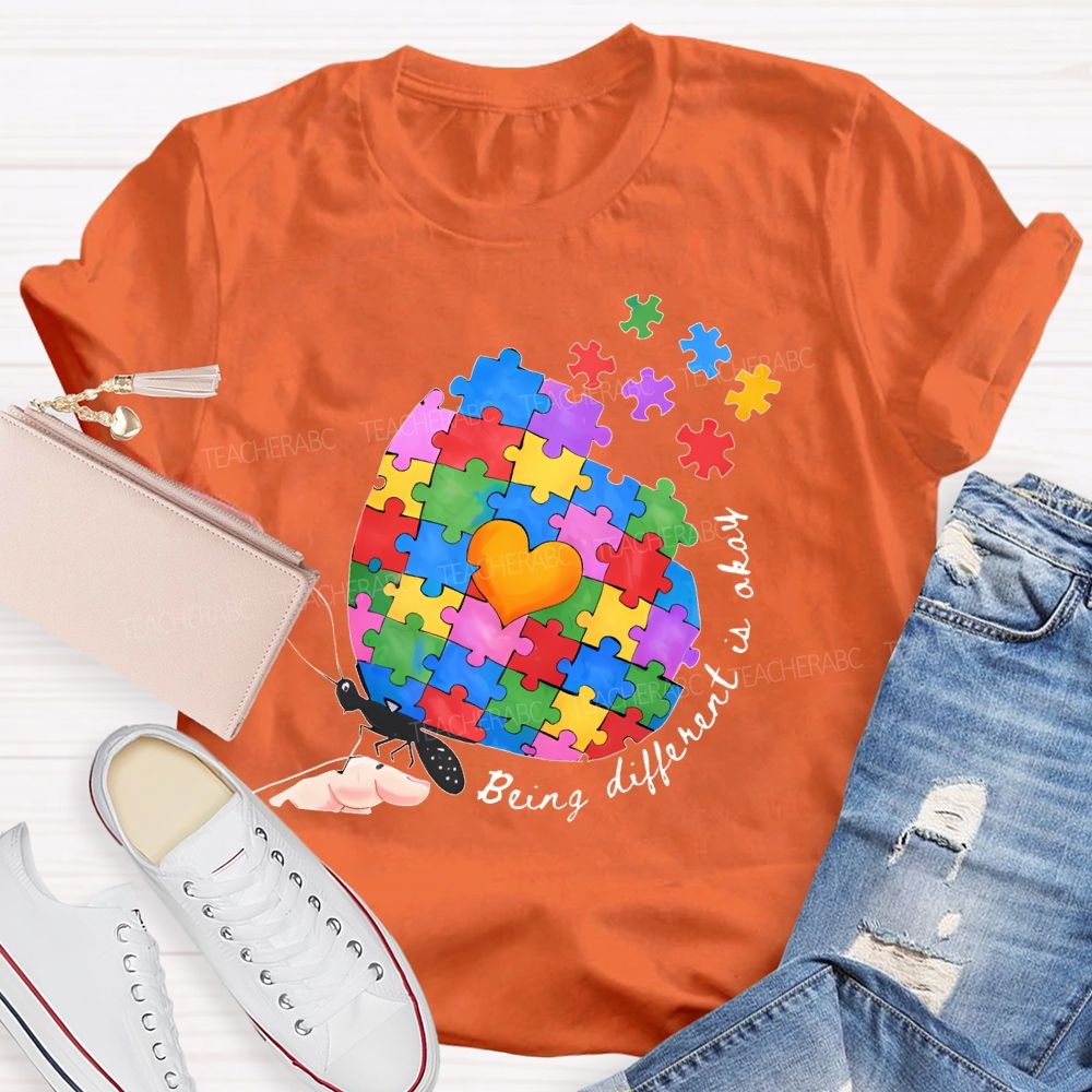Being Different Is Okay  Teacher T-shirt