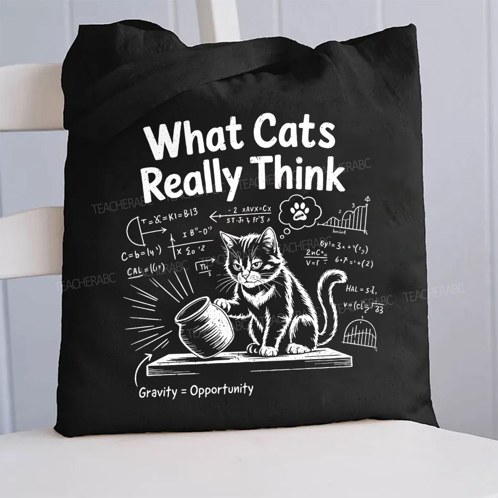 What Cats Really Think Math  Canvas Tote Bag