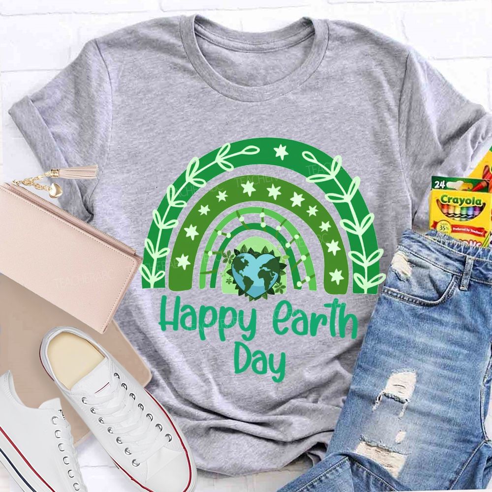 Happy Earth Day And Heart Earth T-shirt