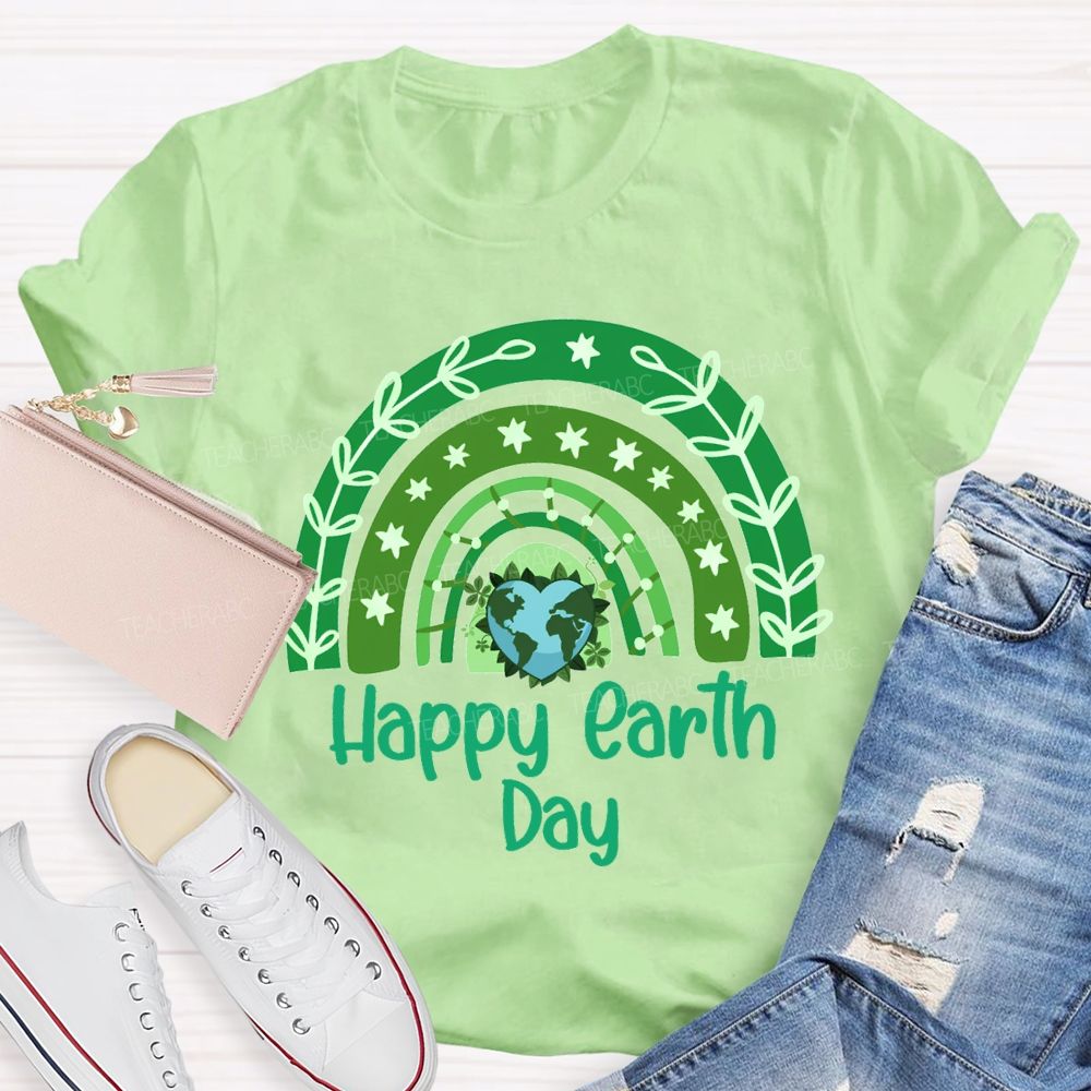 Happy Earth Day And Heart Earth T-shirt