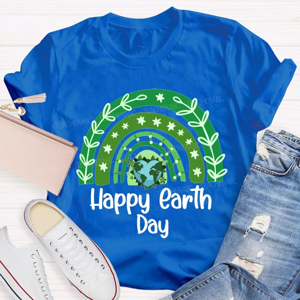 Happy Earth Day And Heart Earth T-shirt