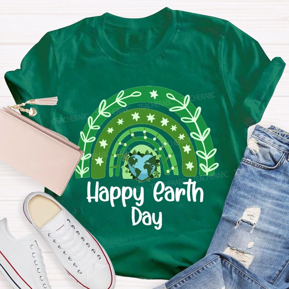 Happy Earth Day And Heart Earth T-shirt