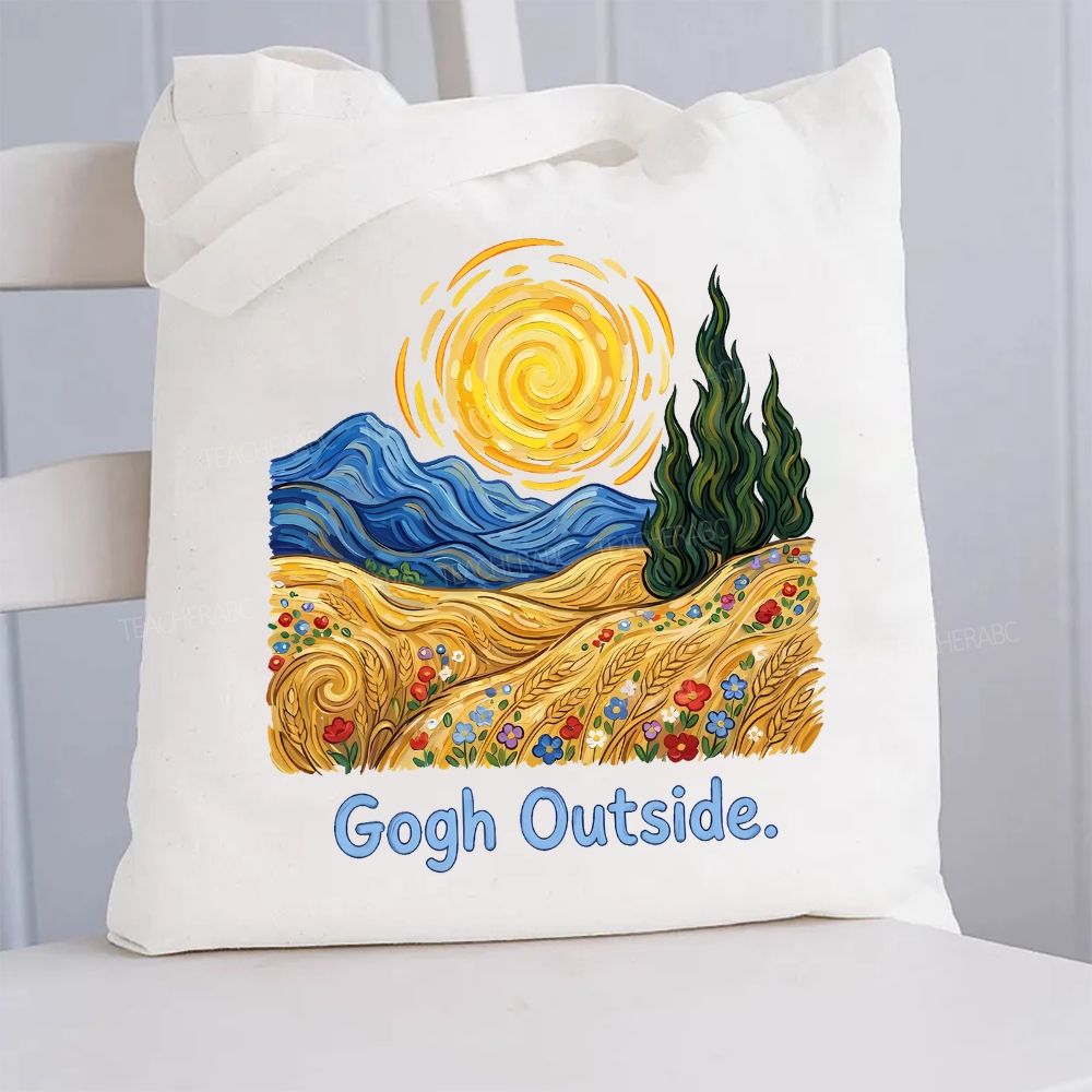 Gogh Outside   Canvas Tote Bag