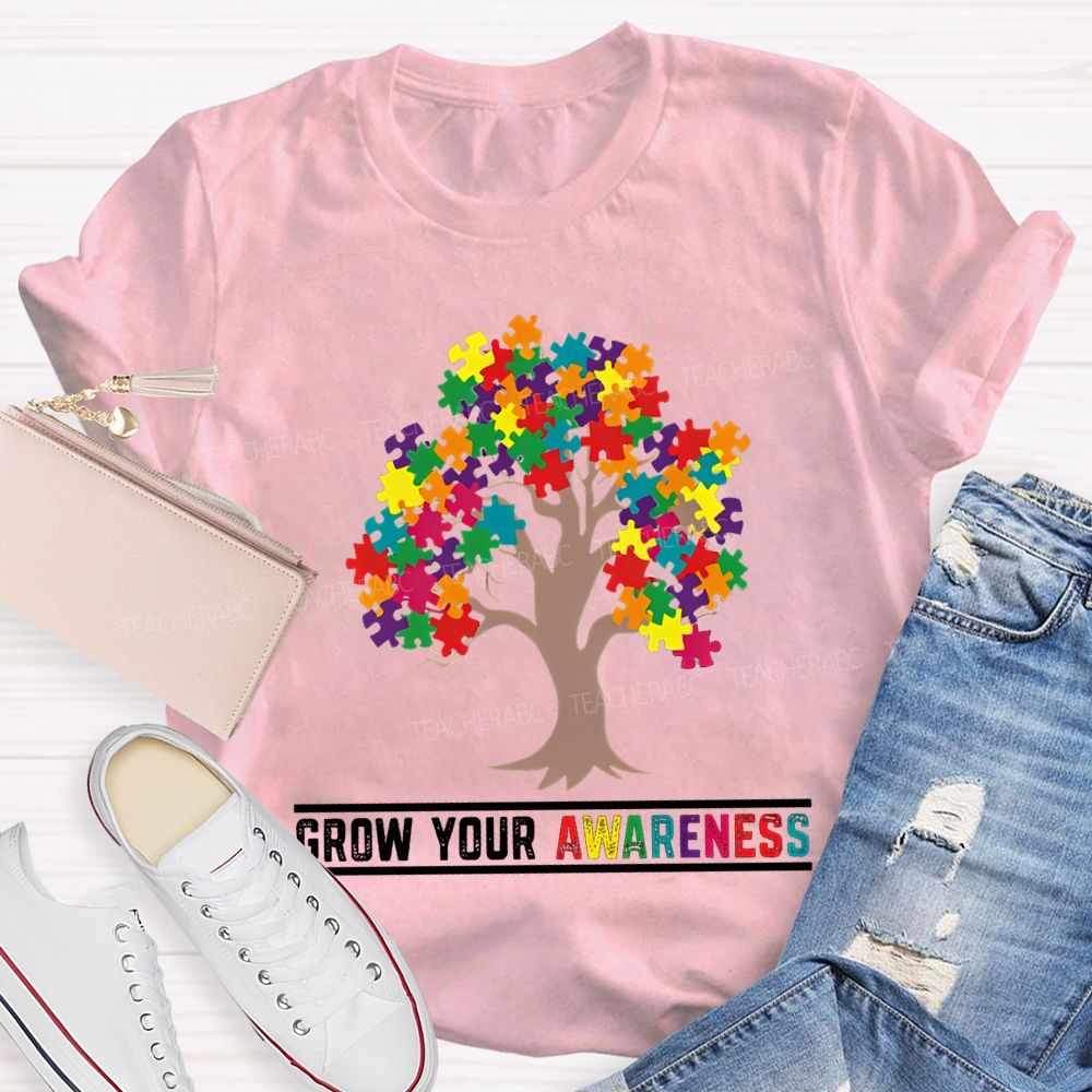 Show Your Awareness Autism Building Tree T-shirt