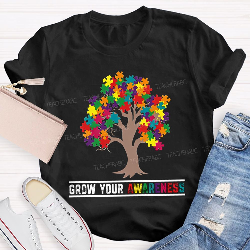 Show Your Awareness Autism Building Tree T-shirt