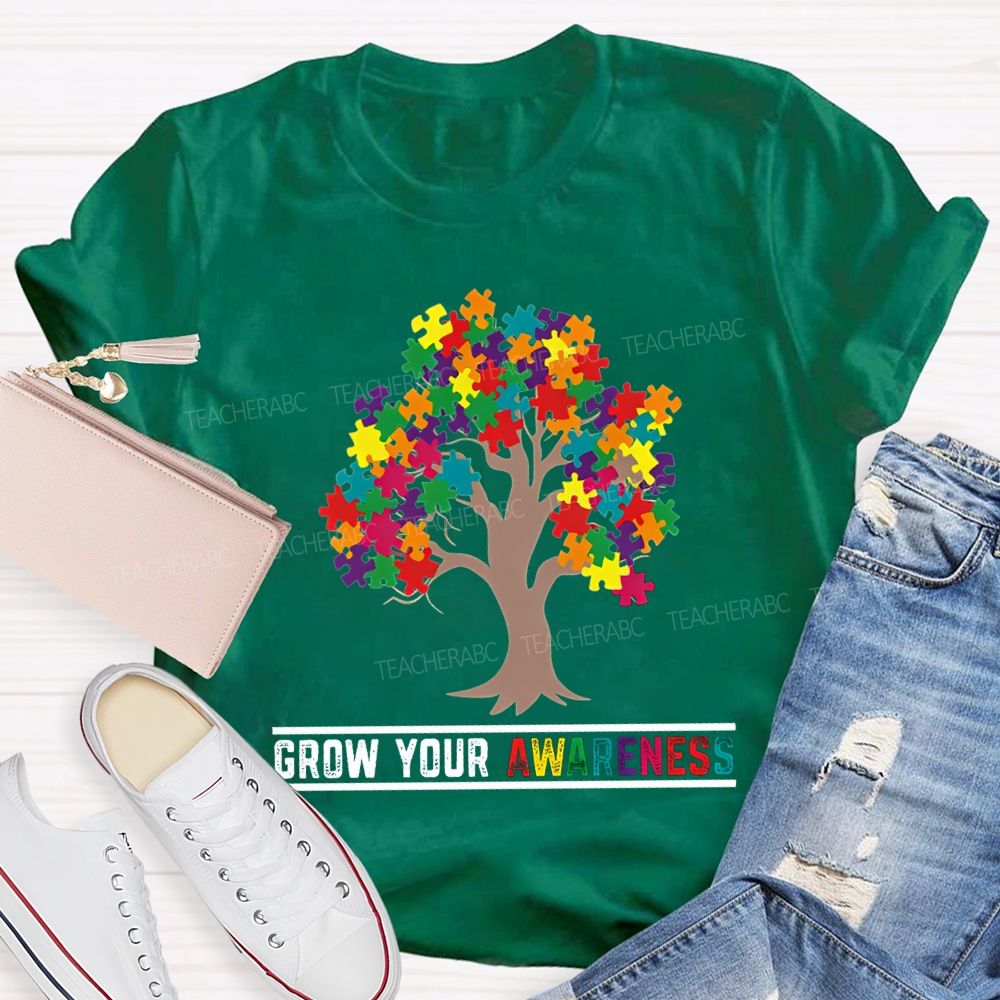 Show Your Awareness Autism Building Tree T-shirt