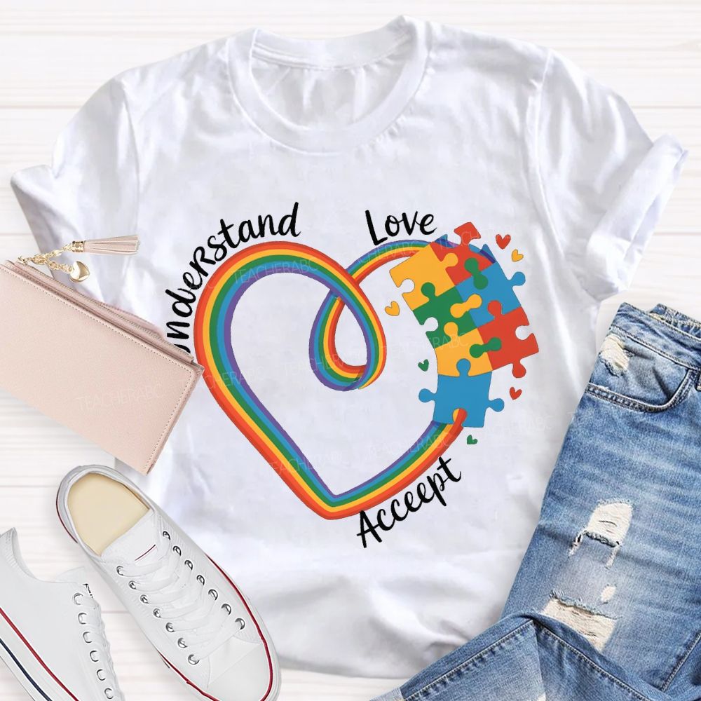 Understand Love Accept Infinity Heart Symbol T-shirt