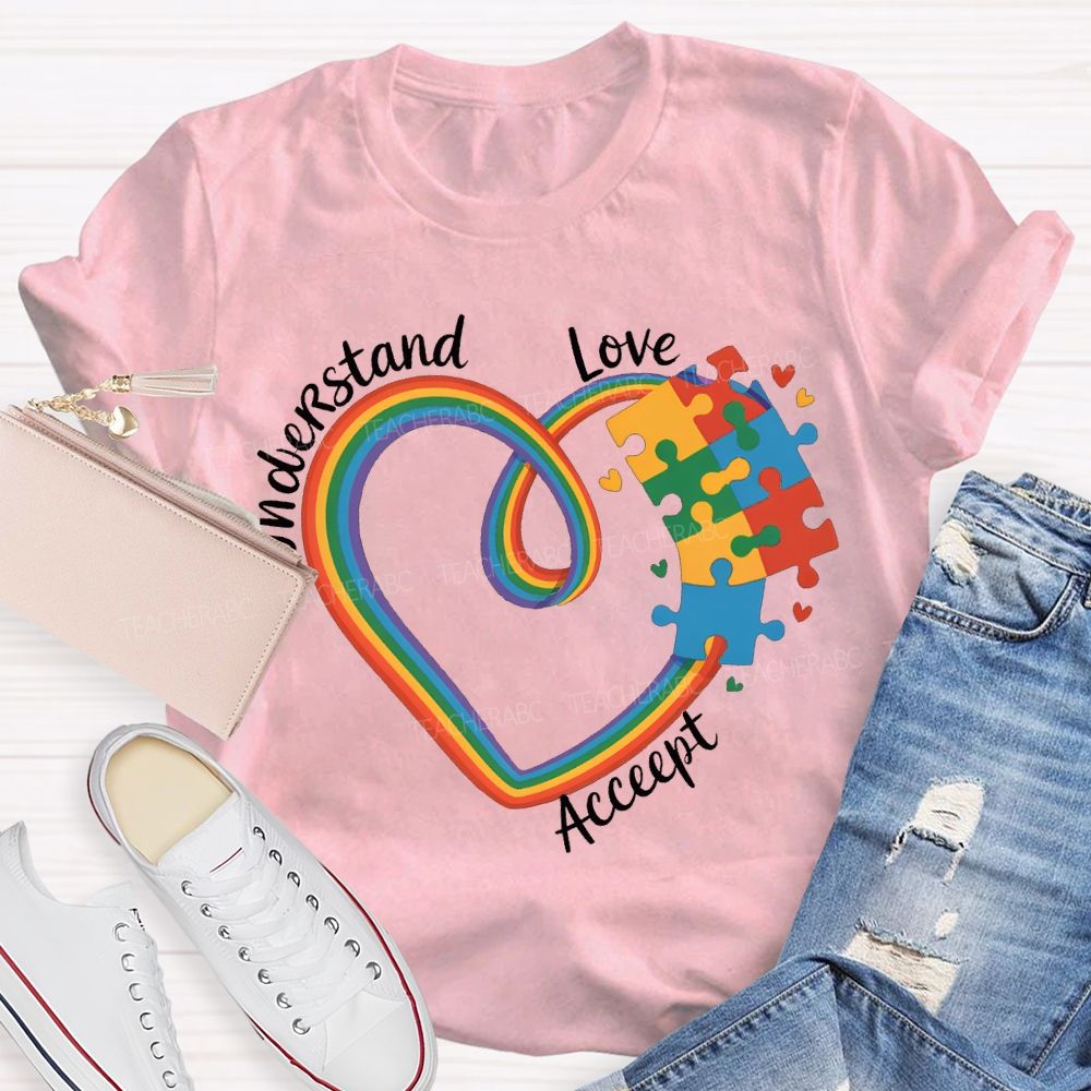 Understand Love Accept Infinity Heart Symbol T-shirt