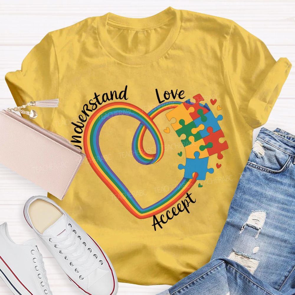 Understand Love Accept Infinity Heart Symbol T-shirt