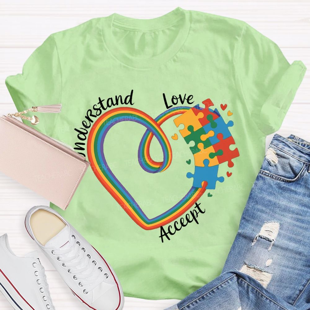 Understand Love Accept Infinity Heart Symbol T-shirt