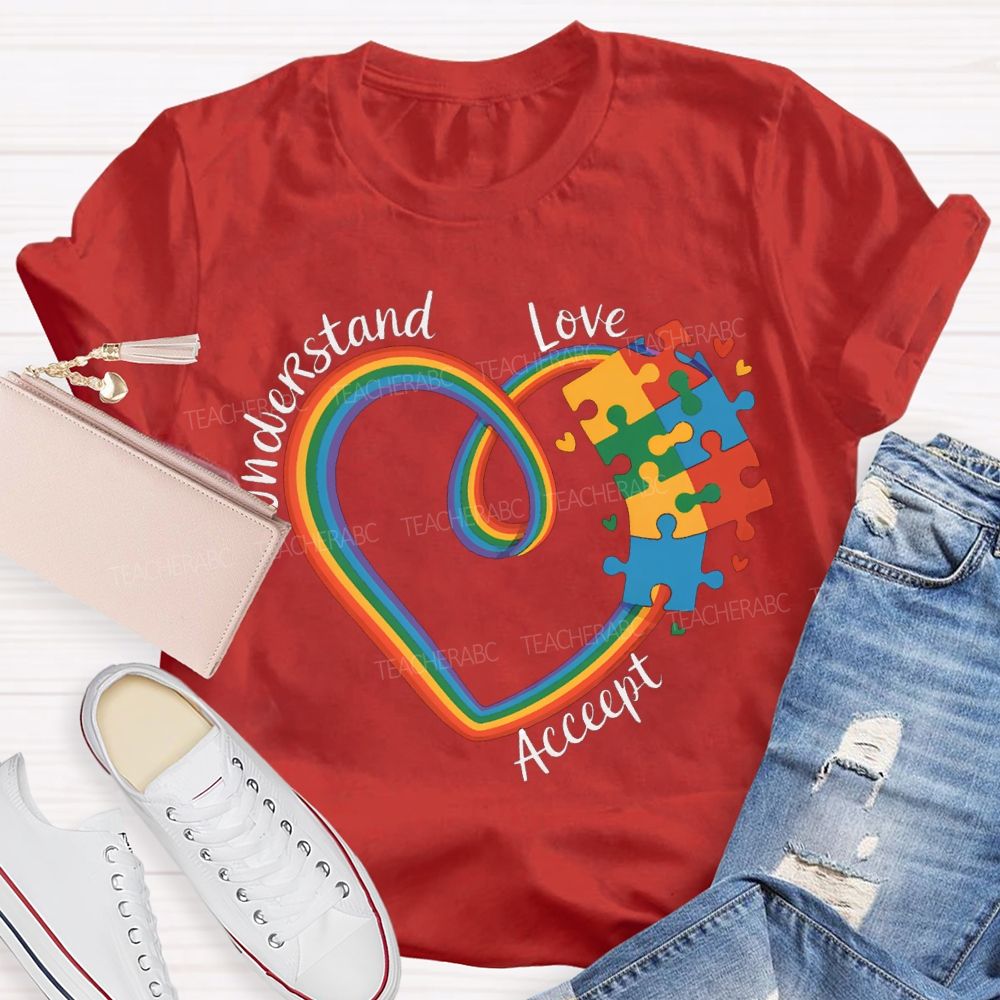 Understand Love Accept Infinity Heart Symbol T-shirt
