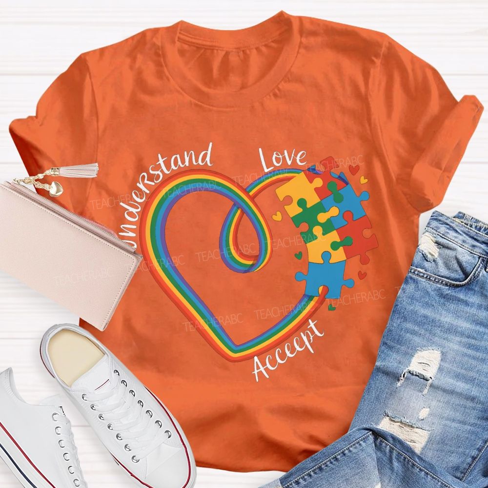 Understand Love Accept Infinity Heart Symbol T-shirt