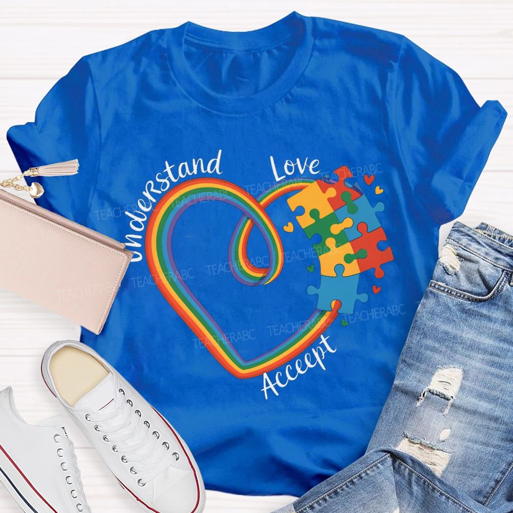 Understand Love Accept Infinity Heart Symbol T-shirt