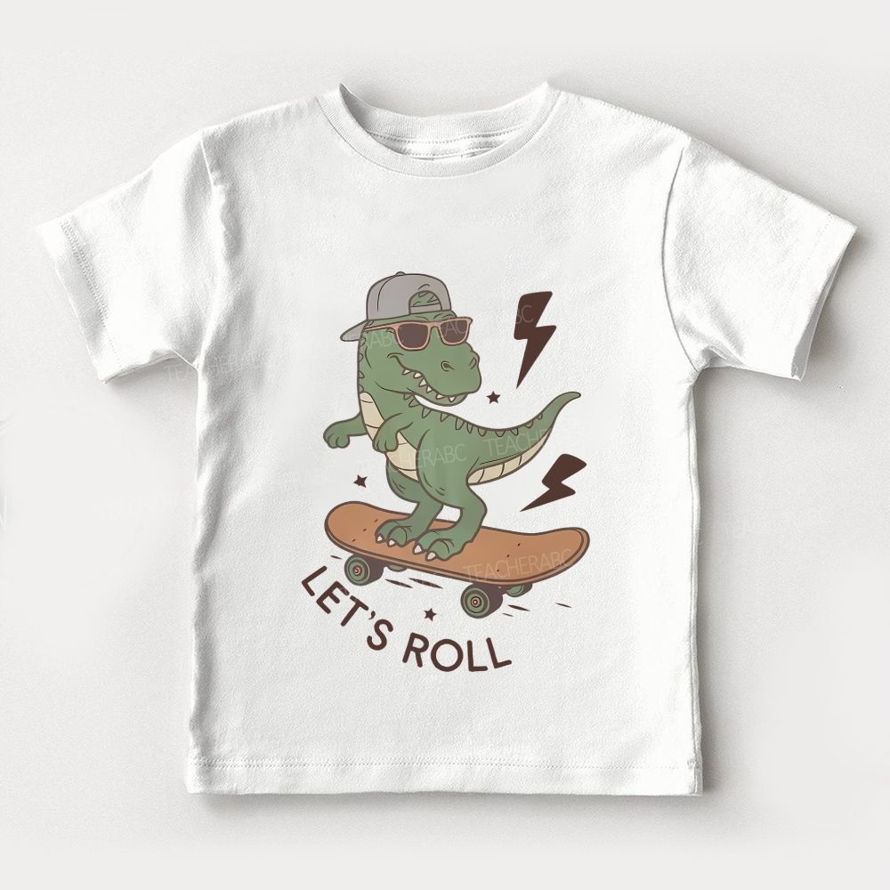 Let's Roll Dinosaur  Toddler T-shirts