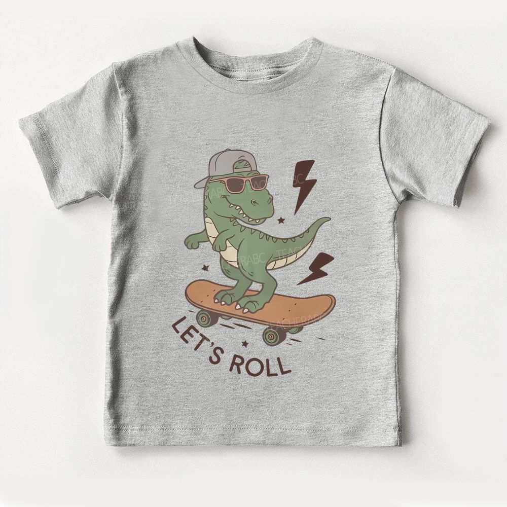 Let's Roll Dinosaur  Toddler T-shirts