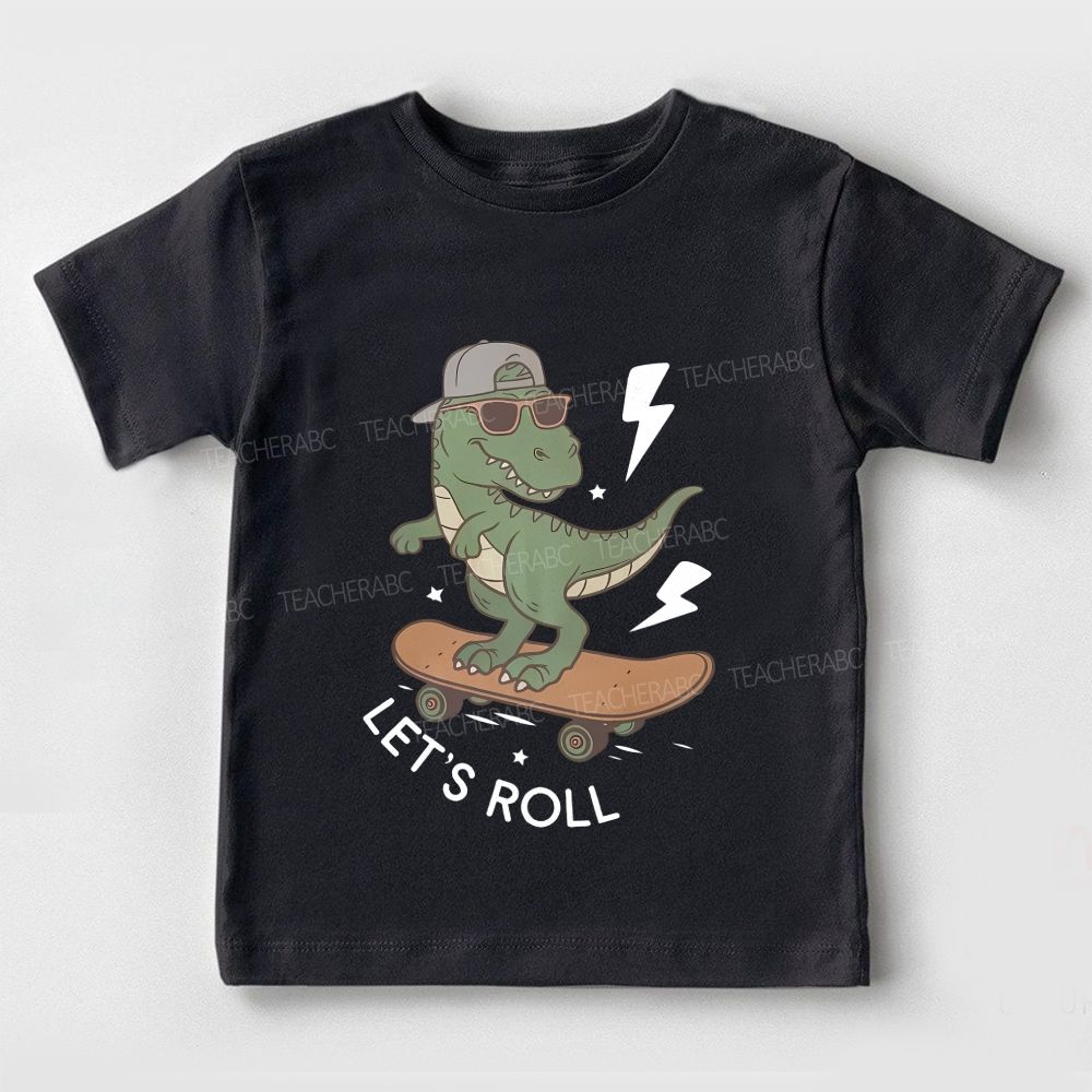Let's Roll Dinosaur  Toddler T-shirts