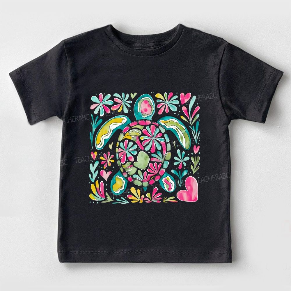 Colorful Sea Turtle  Toddler T-shirts