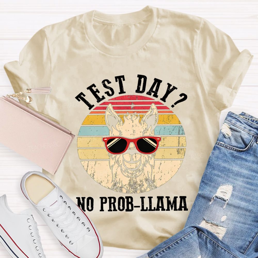 Test Day No Probllama Teacher T-shirt