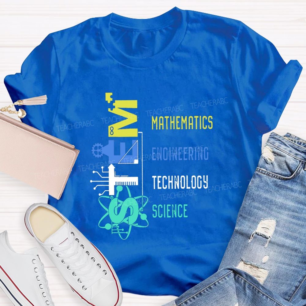 STEM Definition Mathematics Engineering  Technology Science Teacher T-Shirt