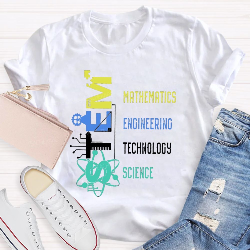 STEM Definition Mathematics Engineering  Technology Science Teacher T-Shirt