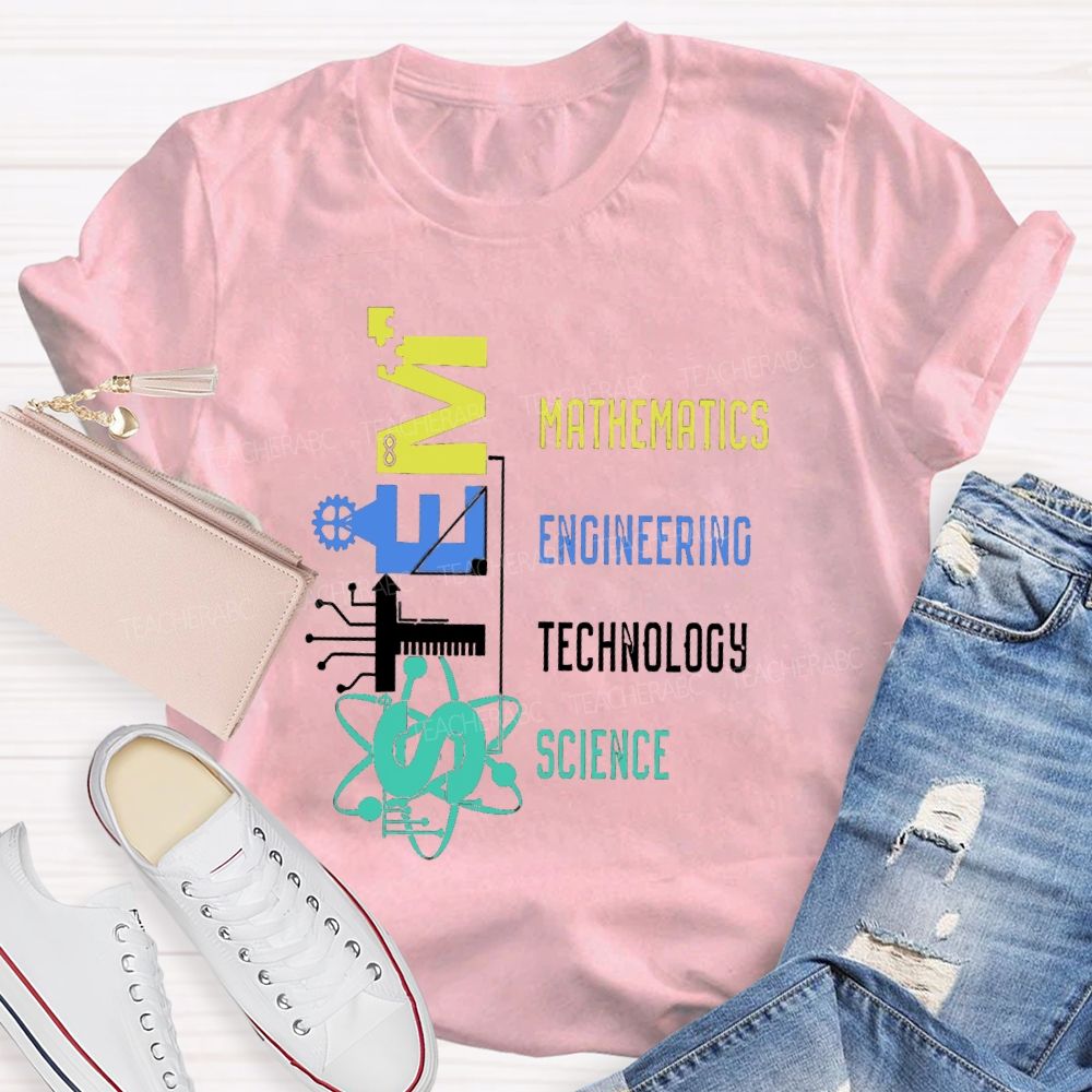 STEM Definition Mathematics Engineering  Technology Science Teacher T-Shirt
