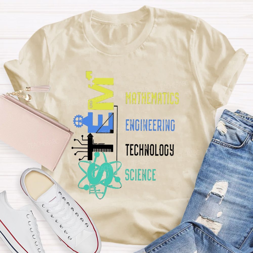 STEM Definition Mathematics Engineering  Technology Science Teacher T-Shirt