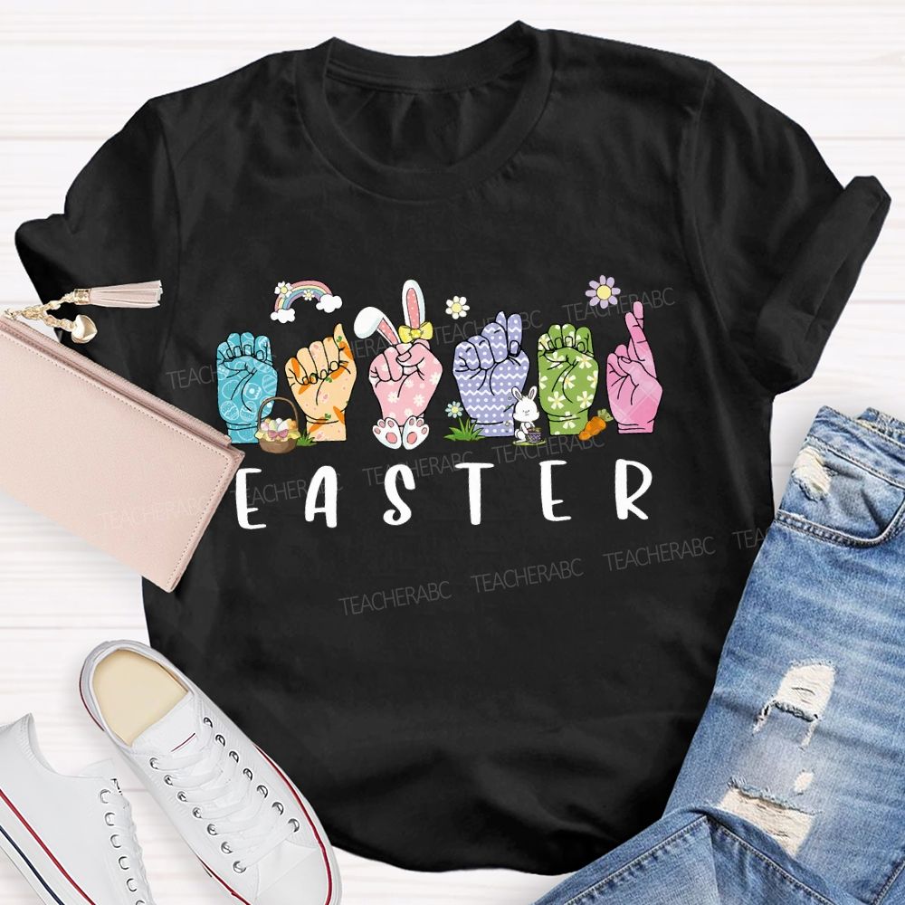 Easter Sign Language  Teacher T-shirt