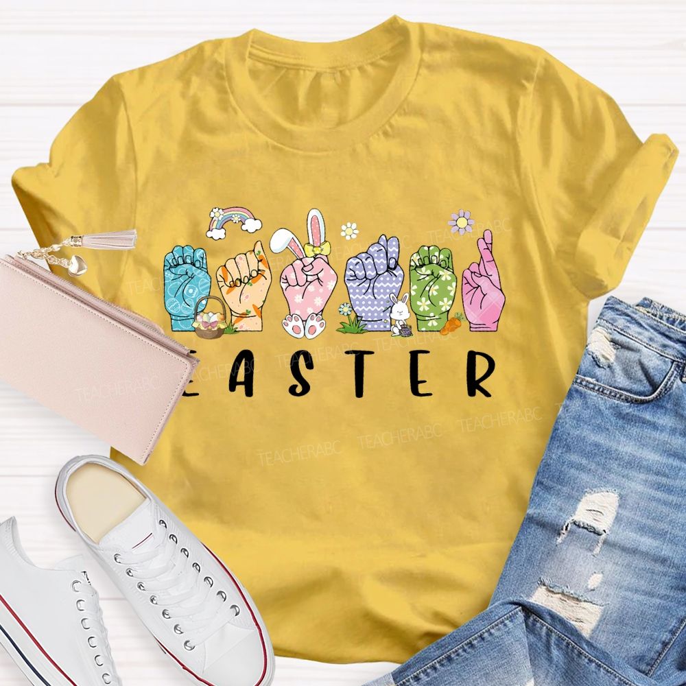 Easter Sign Language  Teacher T-shirt
