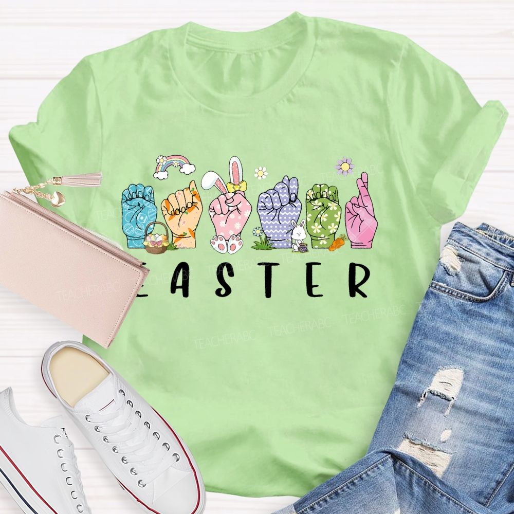 Easter Sign Language  Teacher T-shirt