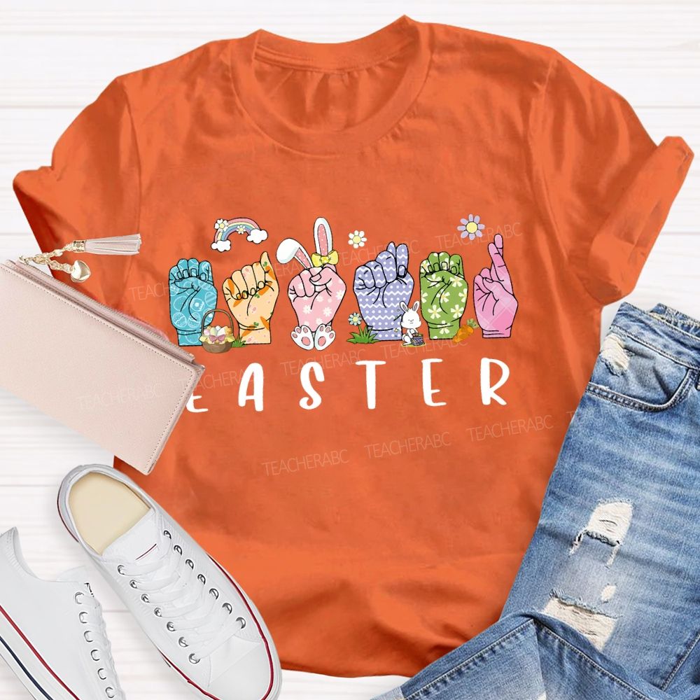 Easter Sign Language  Teacher T-shirt