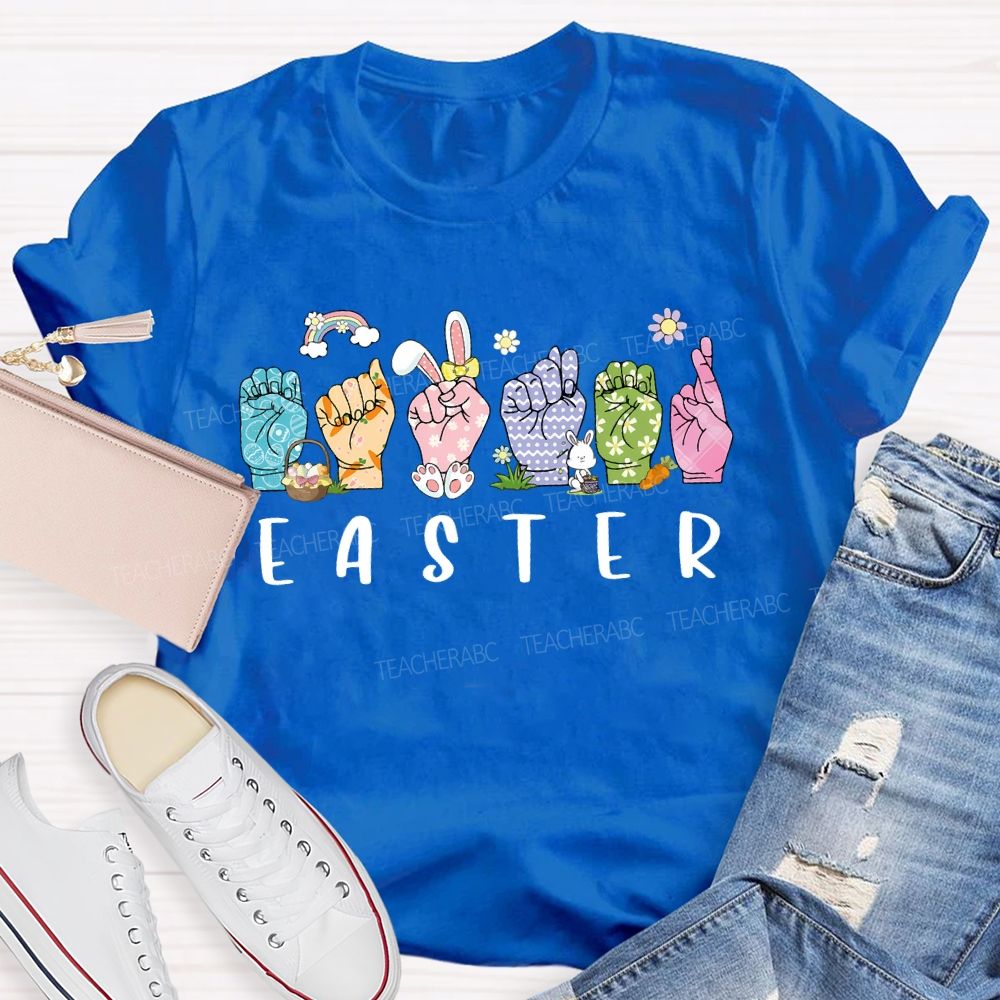 Easter Sign Language  Teacher T-shirt