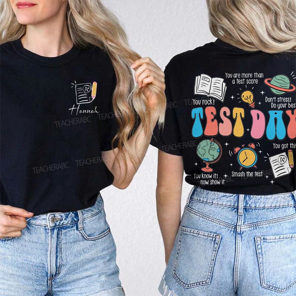 Personalized Name You Are More Than A Test Score Double Printed T-shirt