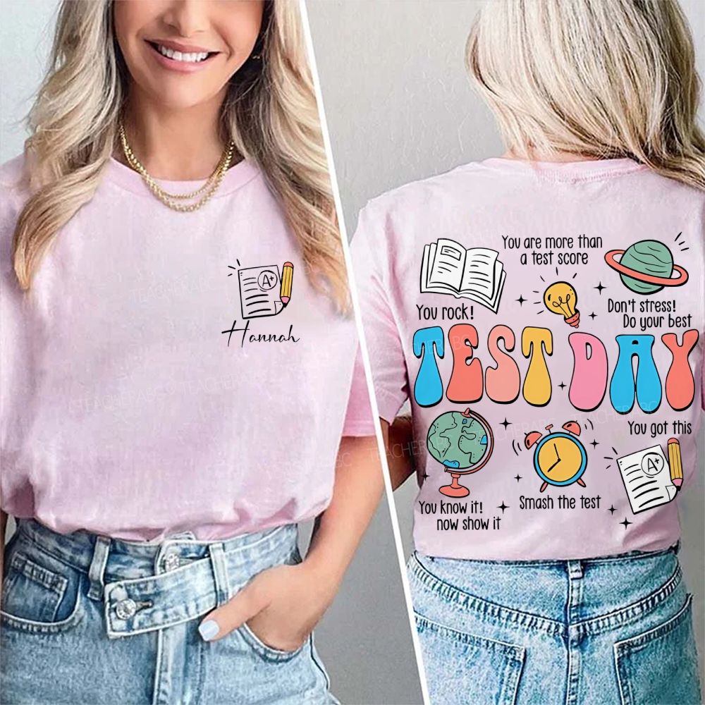 Personalized Name You Are More Than A Test Score Double Printed T-shirt