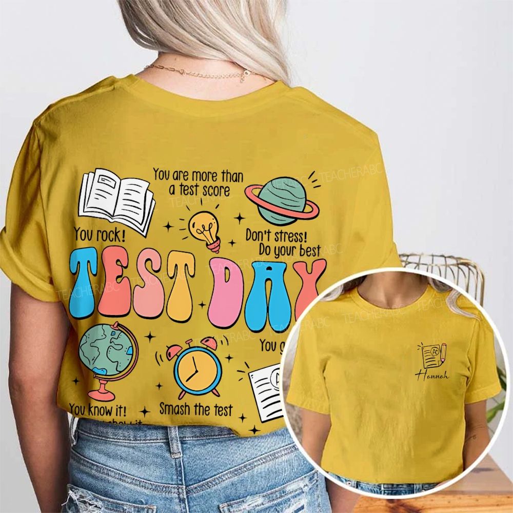 Personalized Name You Are More Than A Test Score Double Printed T-shirt