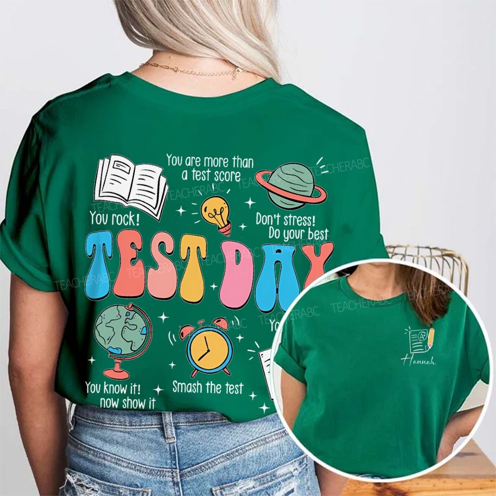 Personalized Name You Are More Than A Test Score Double Printed T-shirt