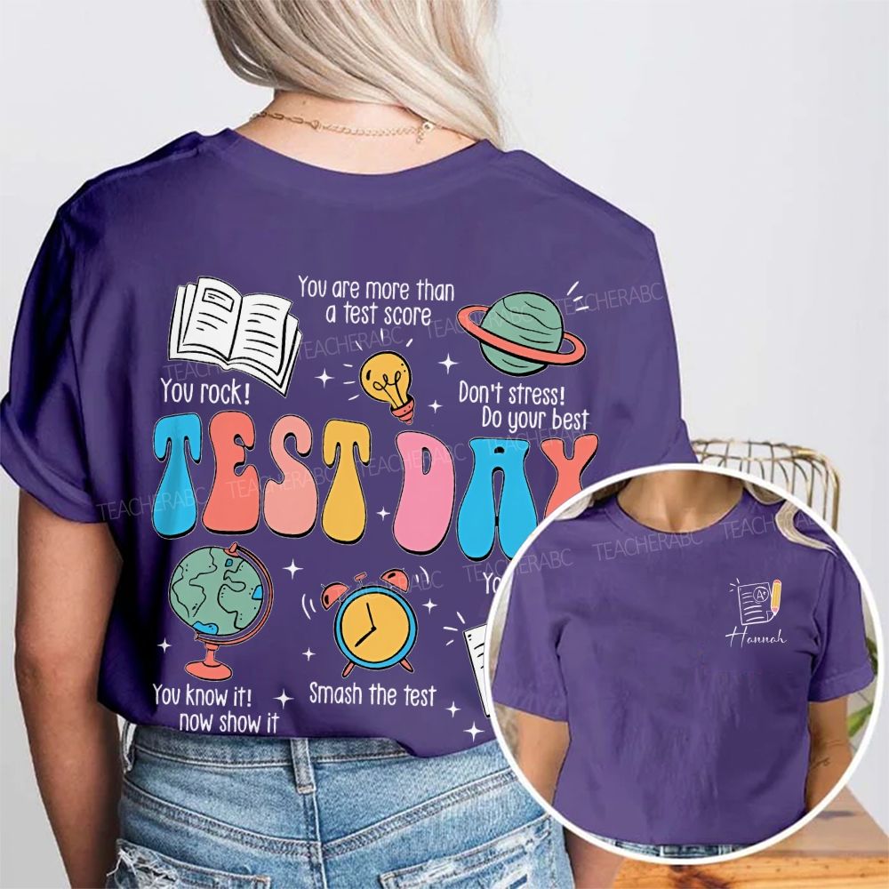 Personalized Name You Are More Than A Test Score Double Printed T-shirt
