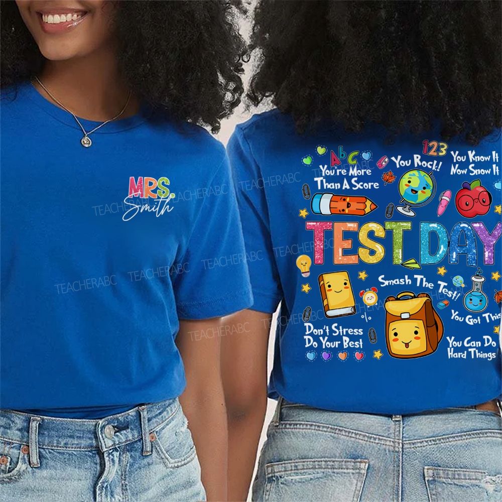 Personalized Name You Can Do Hard Things Double Printed T-shirt