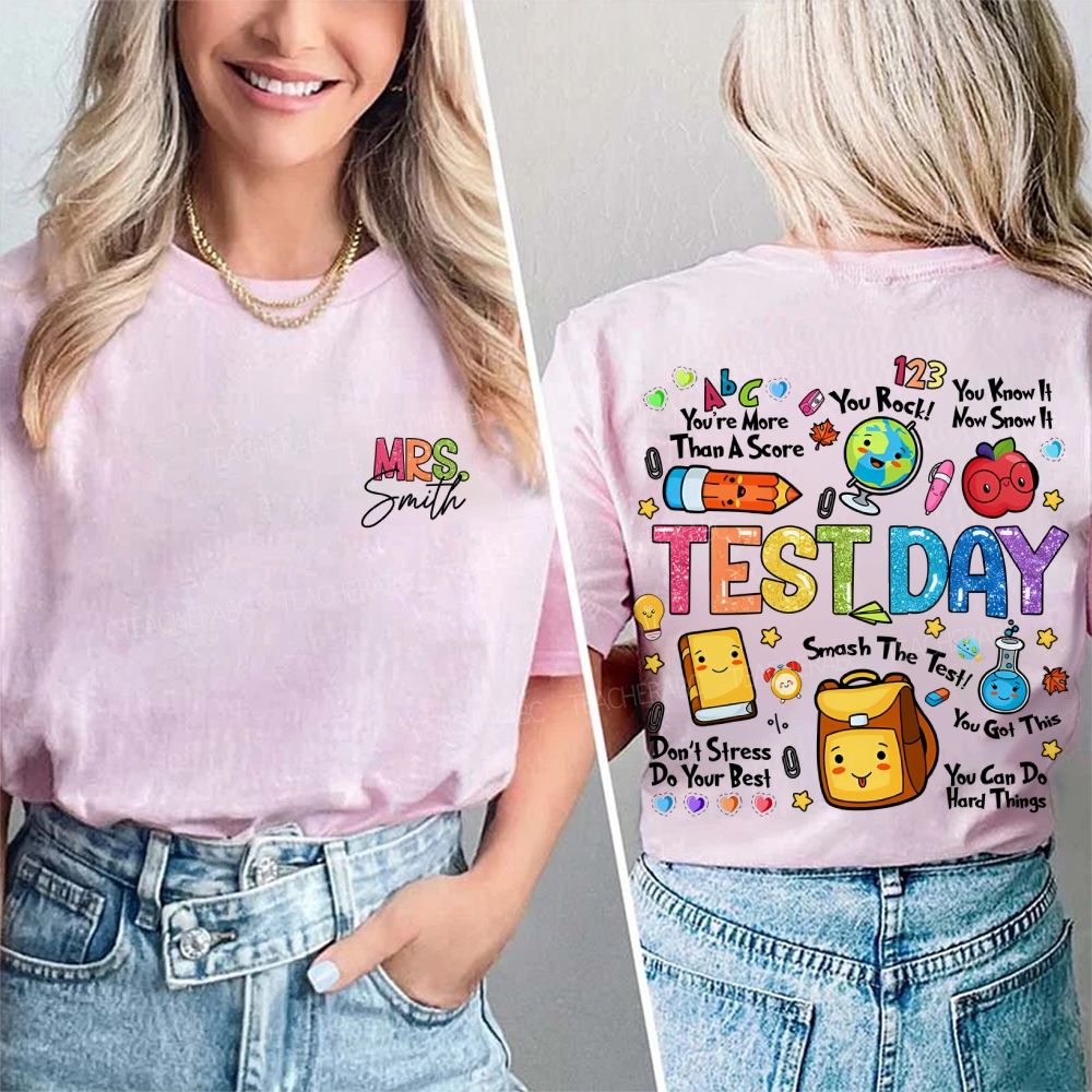 Personalized Name You Can Do Hard Things Double Printed T-shirt