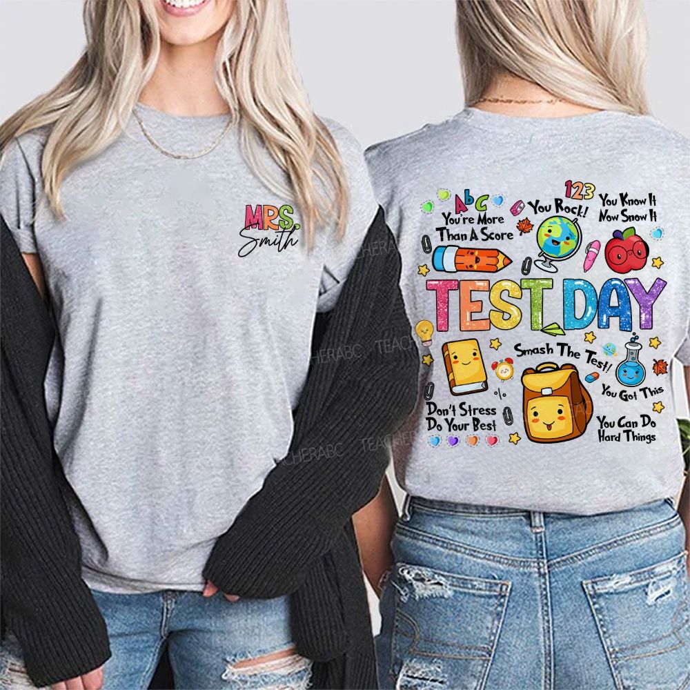 Personalized Name You Can Do Hard Things Double Printed T-shirt