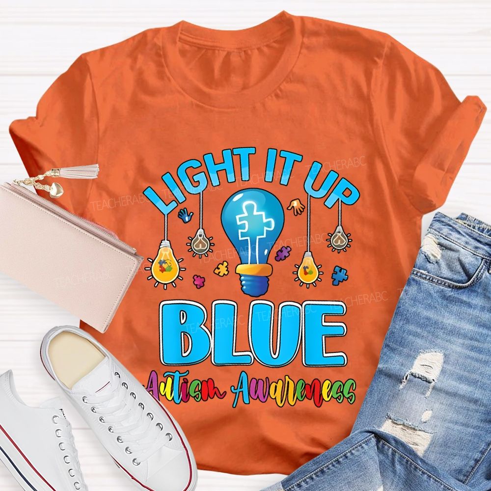 Light It Up Blue Autism Awareness T-shirt
