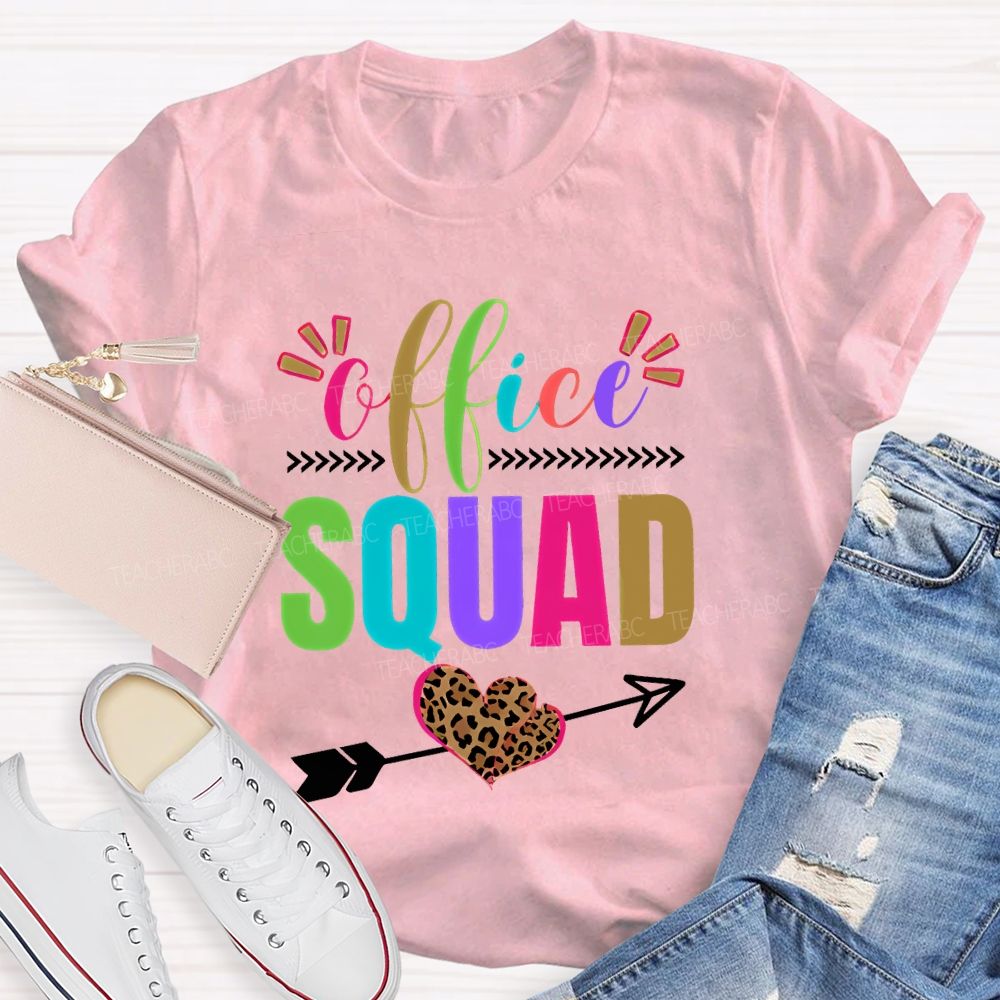 Office Squad Graphic Teacher T-shirt